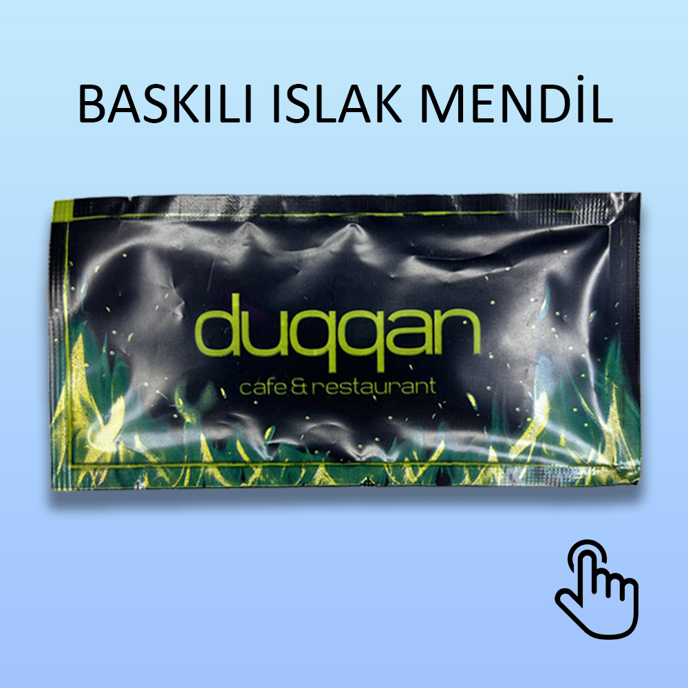 baskılı ıslak mendil